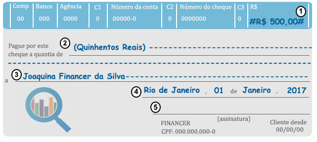 Como nominar um cheque